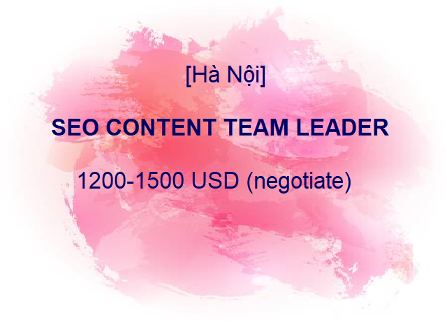 [Hà Nội] SEO Content Team Leader